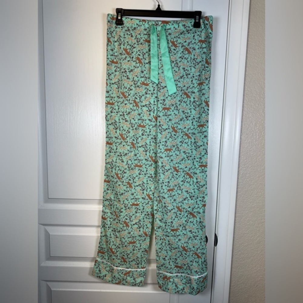 Victoria's Secret Mint Green Tiger Pajama Sleepwear Pants Size XS EUC #5949